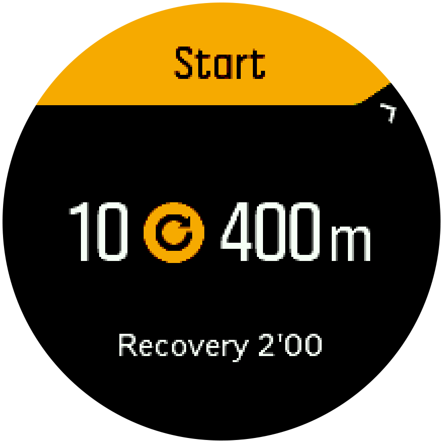 Interval training start Trainer