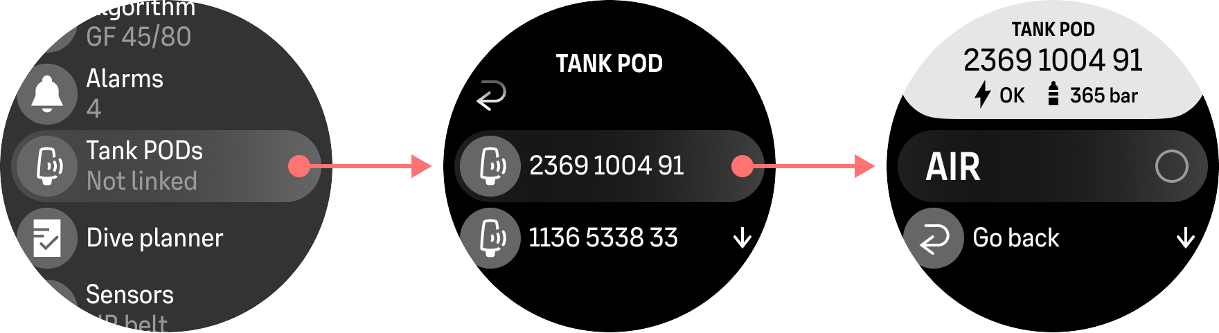 tank pod dive options
