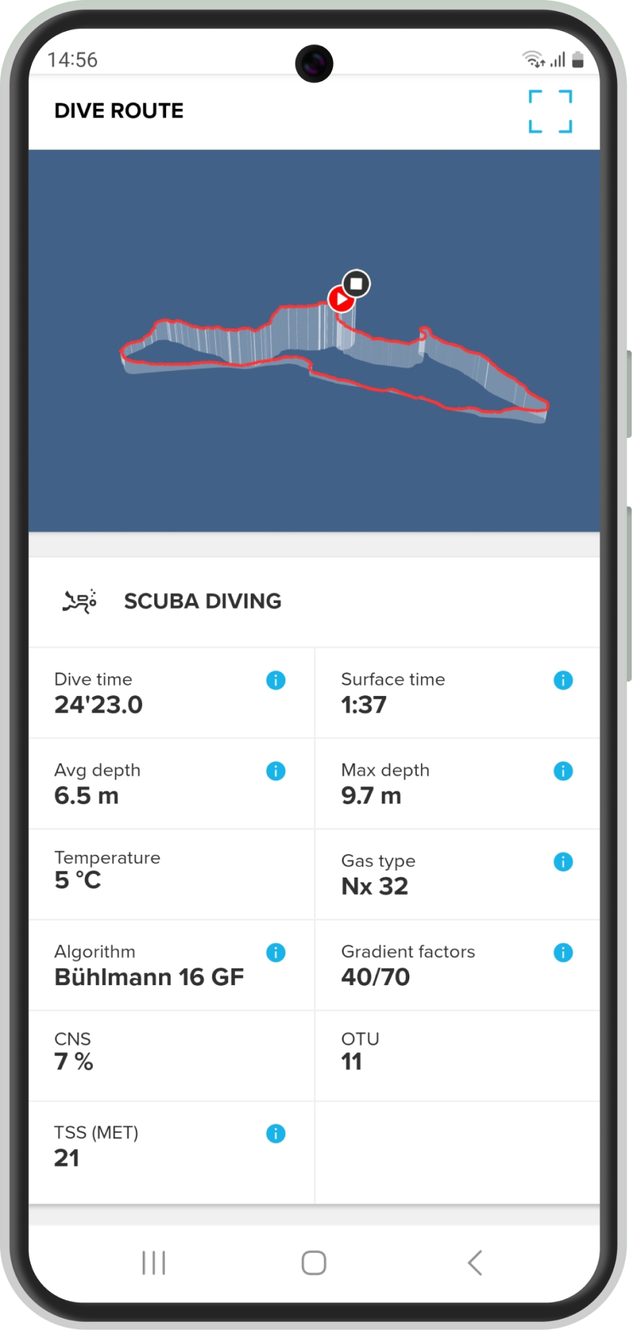 duikroute suunto app