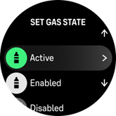 gasstatus instellen