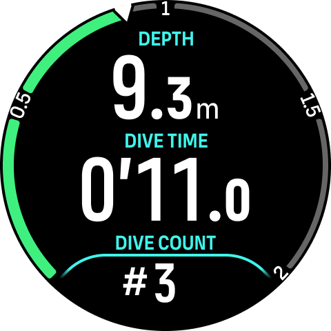 freedive scherm duik